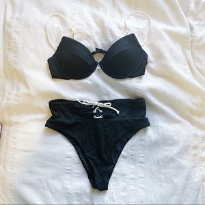 Onia black & white bikini
